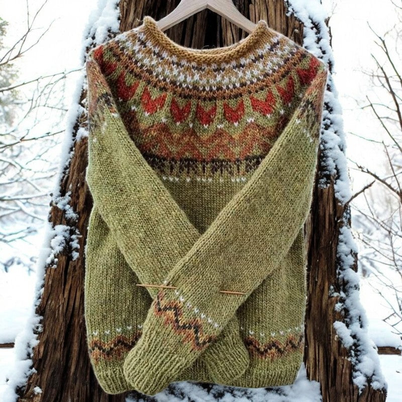 Alina™ | Dame Fair Isle Striktrøje