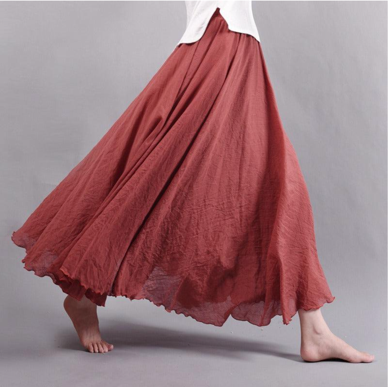 Lovise | Elegant Flydende Maxi Nederdel