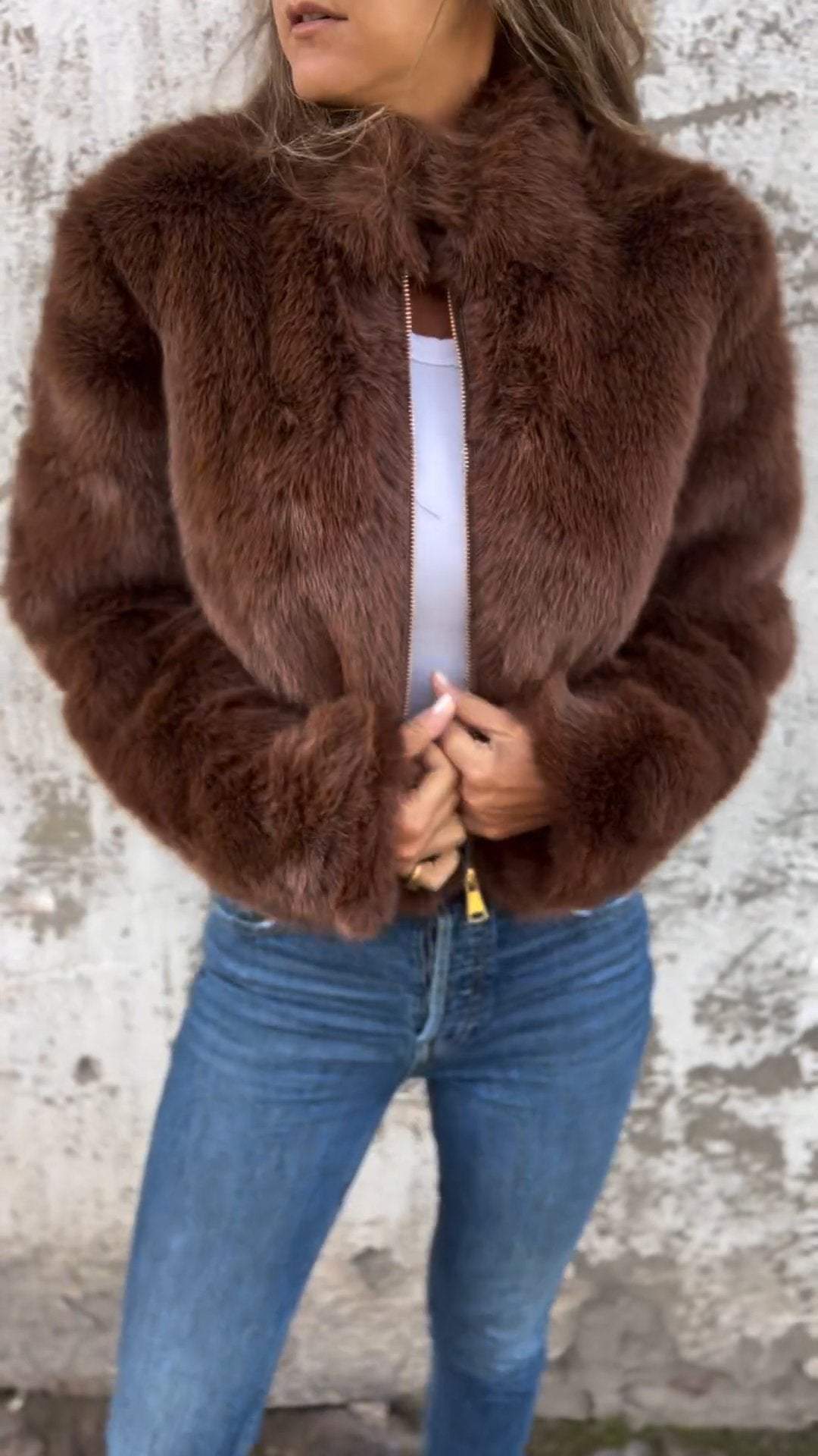 Sarah™ - Faux Fur Jakke