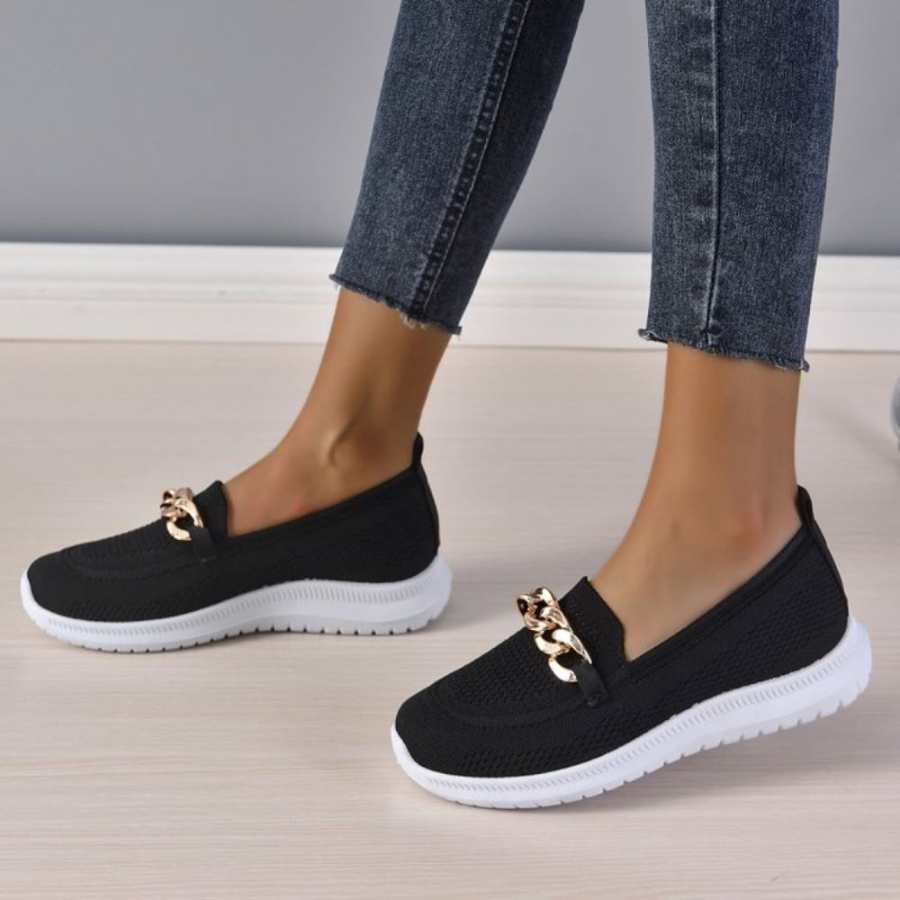 Kathrine™ | Stilfulde Slip-On Sneakers med Kædedetalje