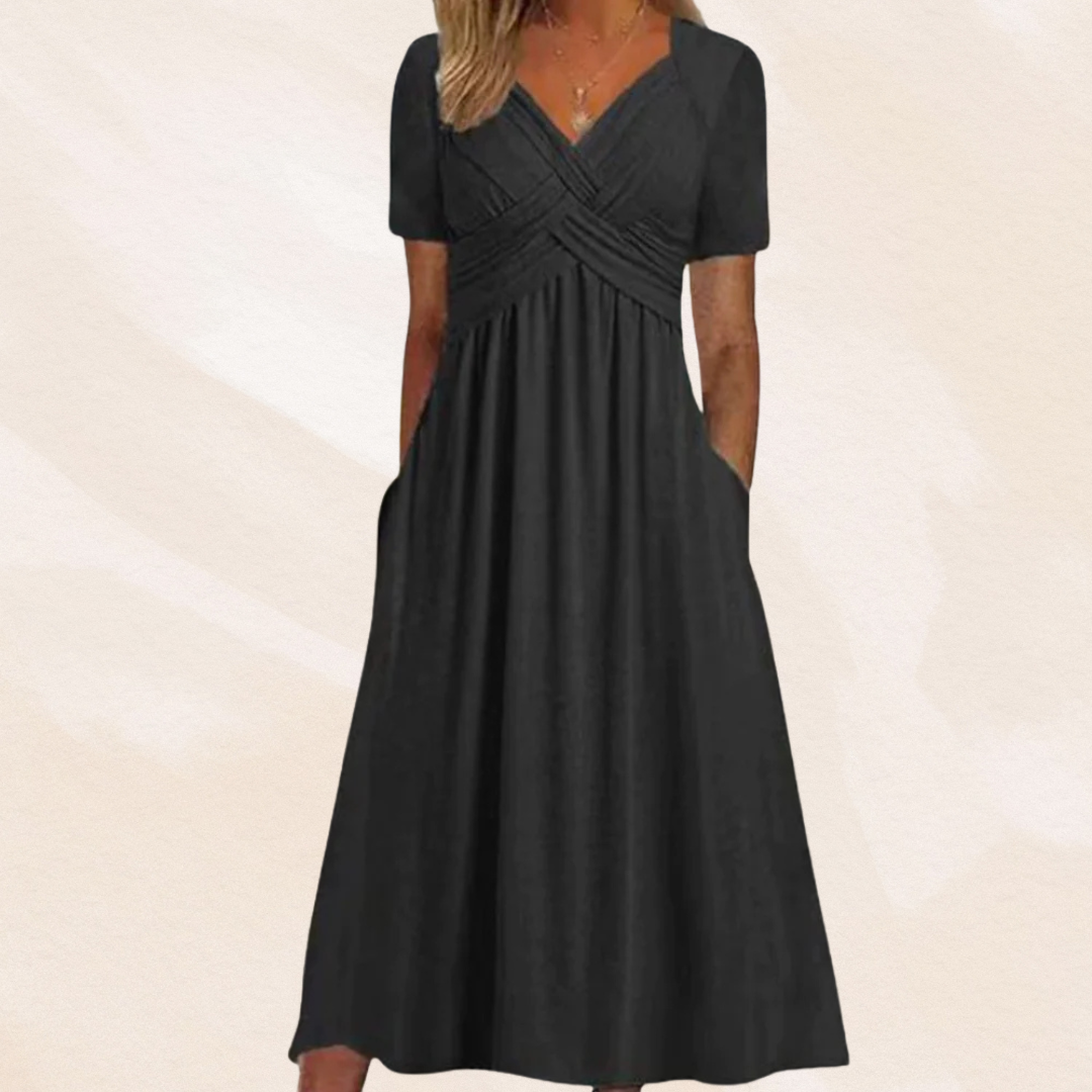Mirella™ | Stilfuld V-hals Kjole