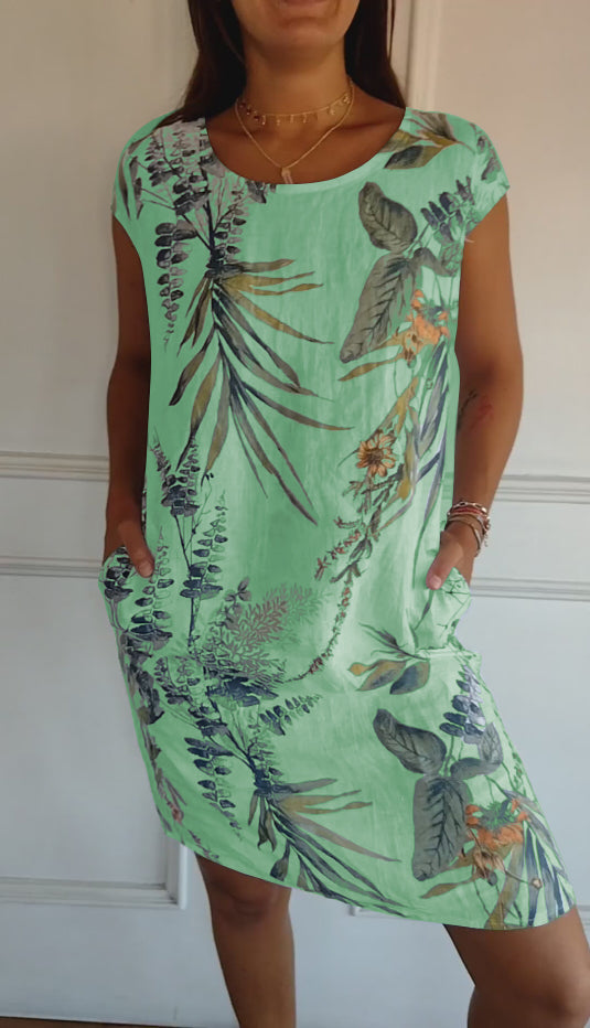 Vilma | Stilfuld Blomstret Kjole