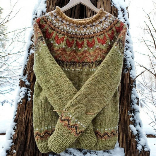 Alina™ | Dame Fair Isle Striktrøje