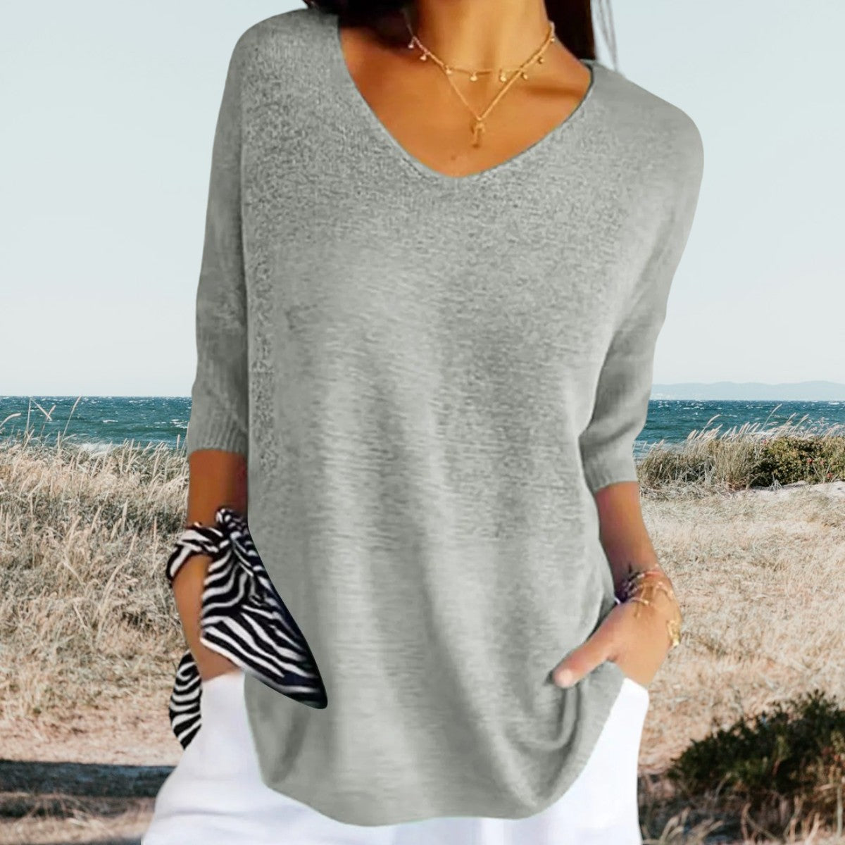 Nena | Stilfuld V-Hals Casual Top