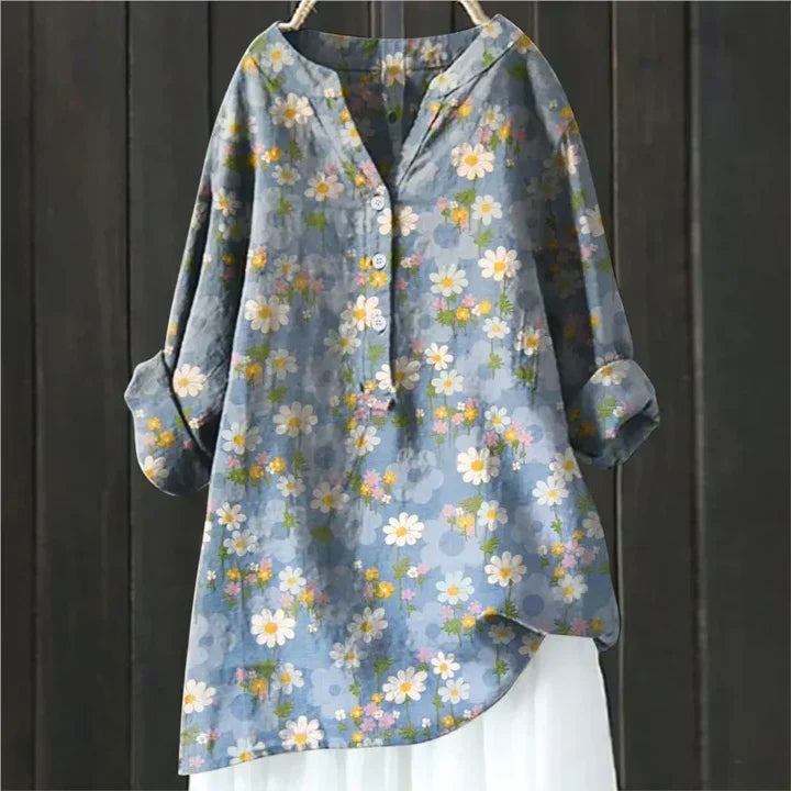 Tabea | Vintage-Inspireret Skjorte med Knapper
