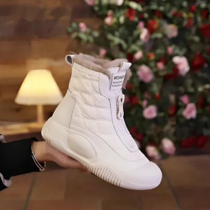 Sandra | Dame Quilted Højskaftede Sneakers