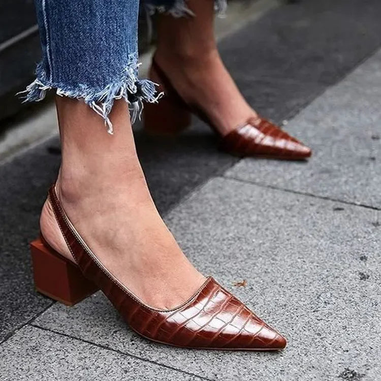 Pernille | Spidstået Slingback Pumps