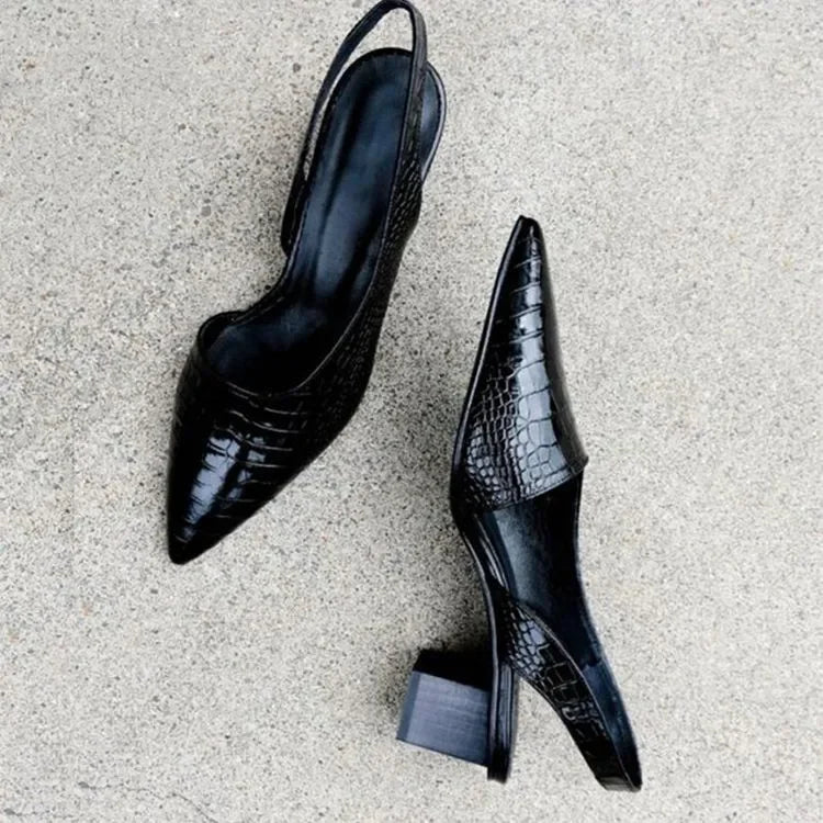 Pernille | Spidstået Slingback Pumps