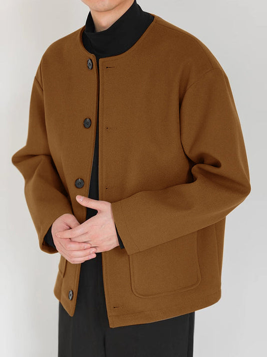 Norbert | Minimalistisk Uldjakke med Knapper
