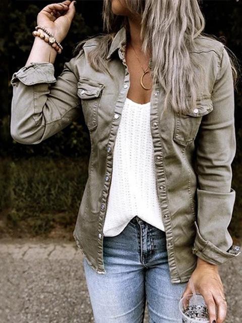 Margot | Stilfuld Knaplukket Utility Skjorte
