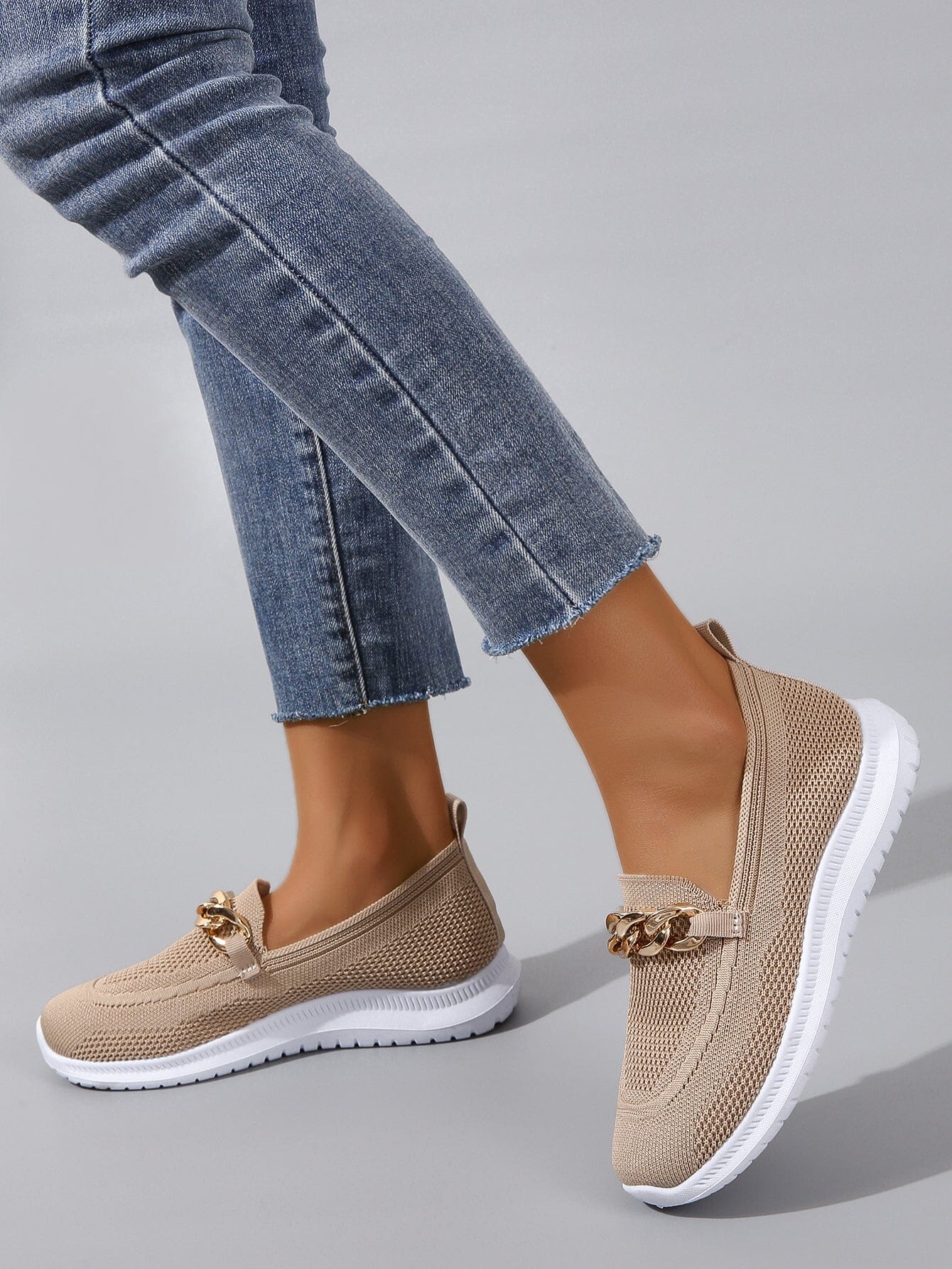 Kathrine™ | Stilfulde Slip-On Sneakers med Kædedetalje