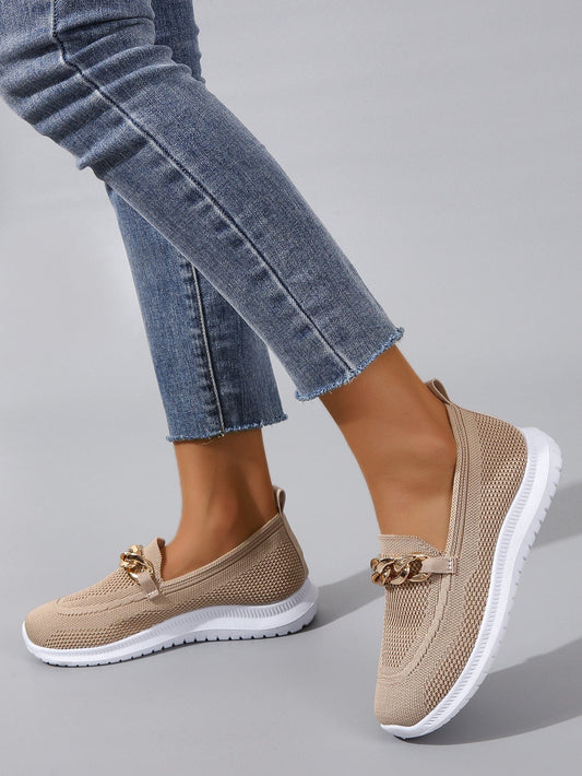 Kathrine™ | Stilfulde Slip-On Sneakers med Kædedetalje