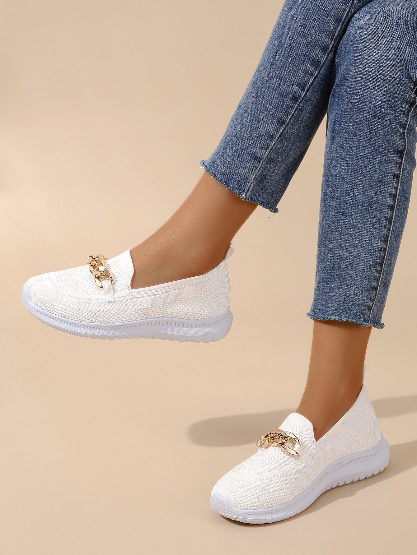 Kathrine™ | Stilfulde Slip-On Sneakers med Kædedetalje