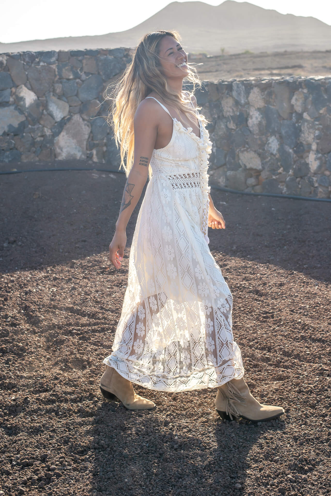 Beryl | Elegant Boho Maxi Kjole
